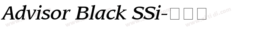 Advisor Black SSi字体转换